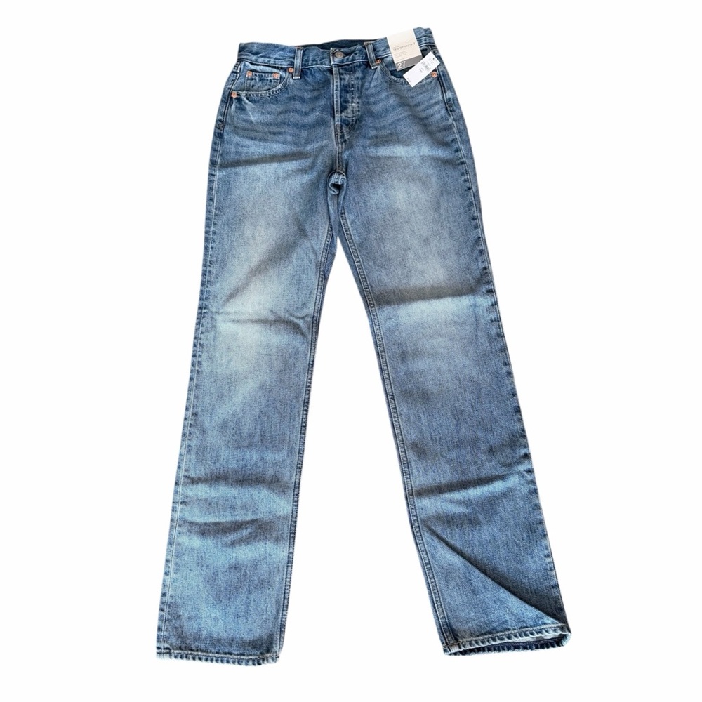 GAP High Rise Rigid 90s Slim Straight Jeans NWT 27/4 Long - Picture 8 of 9